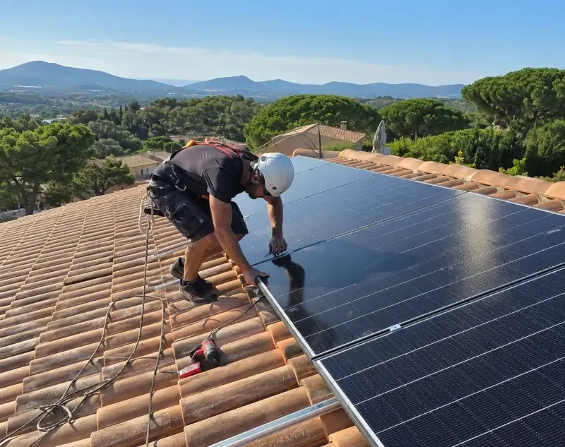 Installateur panneaux solaires Montpeyroux — pose photovoltaïque sur toiture